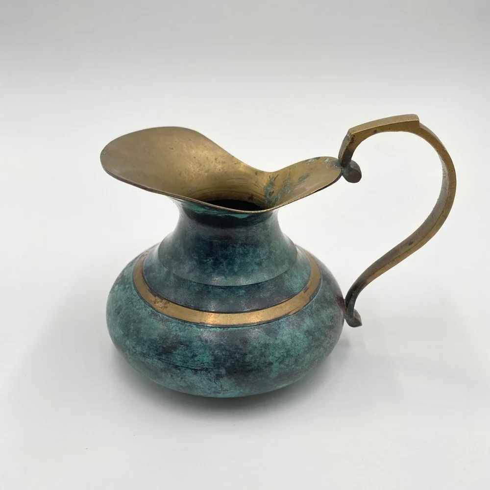 Vintage‎ Brass Pitcher 4
